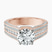 Idris Secret Halo Lab Diamond Engagement Ring in 9ct Rose Gold