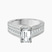 Idris Secret Halo Lab Diamond Engagement Ring in 9ct White Gold