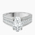 Idris Secret Halo Lab Diamond Engagement Ring in 9ct White Gold