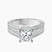 Idris Secret Halo Lab Diamond Engagement Ring in 10kt White Gold