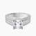 Idris Secret Halo Lab Diamond Engagement Ring in 10kt White Gold