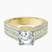 Pre-Designed 14ct Yellow Gold Idris Secret Halo Lab Diamond Ring