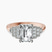 Pre-Designed 18kt Rose Gold Joy Tapering Side Stone Lab Diamond Ring