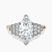 Pre-Designed 9ct Rose Gold Joy Tapering Side Stone Lab Diamond Ring
