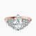 Pre-Designed 9ct Rose Gold Joy Tapering Side Stone Lab Diamond Ring