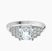 Pre-Designed Platinum Joy Tapering Side Stone Lab Diamond Ring