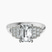 Pre-Designed Platinum Joy Tapering Side Stone Lab Diamond Ring
