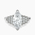 Pre-Designed Platinum Joy Tapering Side Stone Lab Diamond Ring