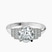 Platinum Joy Tapering Side Stone Lab Diamond Ring