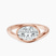 14kt Rose Gold Bezel Crest Solitaire Lab Diamond Ring