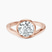10kt Rose Gold Bezel Crest Solitaire Lab Diamond Ring