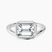 Pre-Designed 14kt White Gold Bezel Crest Solitaire Lab Diamond Ring