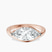 Pre-Designed 14kt Rose Gold Crest Four Prong Solitaire Lab Diamond Ring