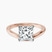 Pre-Designed 18kt Rose Gold Crest Four Prong Solitaire Lab Diamond Ring