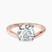 18kt Rose Gold Crest Four Prong Solitaire Lab Diamond Ring