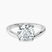 14kt White Gold Crest Four Prong Solitaire Lab Diamond Ring