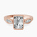 Everly Vintage Bezel Lab Diamond Engagement Ring in 18ct Rose Gold