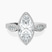 Everly Vintage Bezel Lab Diamond Engagement Ring in Platinum