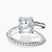 Crest Wrap Four Prong Solitaire Lab Diamond Engagement Ring in Platinum