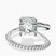 Crest Wrap Four Prong Solitaire Lab Diamond Engagement Ring in 10kt White Gold