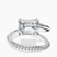 Crest Wrap Four Prong Solitaire Lab Diamond Engagement Ring in 10kt White Gold