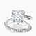 Crest Wrap Four Prong Solitaire Lab Diamond Engagement Ring in 10kt White Gold