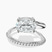Crest Wrap Four Prong Solitaire Lab Diamond Engagement Ring in 18kt White Gold