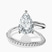 Crest Wrap Four Prong Solitaire Lab Diamond Engagement Ring in 10kt White Gold
