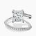 Crest Wrap Four Prong Solitaire Lab Diamond Engagement Ring in Platinum