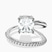 Crest Wrap Four Prong Solitaire Lab Diamond Engagement Ring in 10kt White Gold