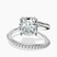 Crest Wrap Four Prong Solitaire Lab Diamond Engagement Ring in 18ct White Gold