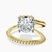 Crest Wrap Four Prong Solitaire Lab Diamond Engagement Ring in 10kt Yellow Gold