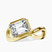 Pre-Designed 9ct Yellow Gold Infinity Crest Four Prong Solitaire Lab Diamond Ring