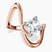 Pre-Designed 9ct Rose Gold Crest Sculpt Four Prong Solitaire Lab Diamond Ring