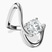 Pre-Designed Platinum Crest Sculpt Four Prong Solitaire Lab Diamond Ring