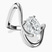 Pre-Designed Platinum Crest Sculpt Four Prong Solitaire Lab Diamond Ring