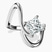 Pre-Designed Platinum Crest Sculpt Four Prong Solitaire Lab Diamond Ring