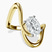 Pre-Designed 9ct Yellow Gold Crest Sculpt Four Prong Solitaire Lab Diamond Ring