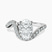 Aria Crest Half Pave Lab Diamond Engagement Ring in 9ct White Gold
