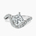 Aria Crest Half Pave Lab Diamond Engagement Ring in 9ct White Gold