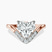 Pre-Designed 10kt Rose Gold Curved Crest Lab Diamond Ring