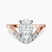 Pre-Designed 10kt Rose Gold Curved Crest Lab Diamond Ring