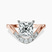 Pre-Designed 14kt Rose Gold Curved Crest Lab Diamond Ring