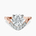 10kt Rose Gold Curved Crest Lab Diamond Ring