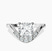 Pre-Designed 18kt White Gold Curved Crest Lab Diamond Ring