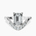 Pre-Designed 18kt White Gold Curved Crest Lab Diamond Ring
