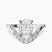Pre-Designed 14kt White Gold Curved Crest Lab Diamond Ring