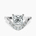 Pre-Designed 18kt White Gold Curved Crest Lab Diamond Ring