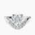 Platinum Curved Crest Lab Diamond Ring