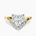 Pre-Designed 14kt Yellow Gold Curved Crest Lab Diamond Ring